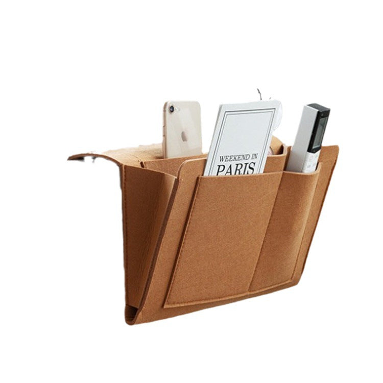 Felt Bedside Hanging Storage Bag | Dormitory & Sofa Organizer Pocket