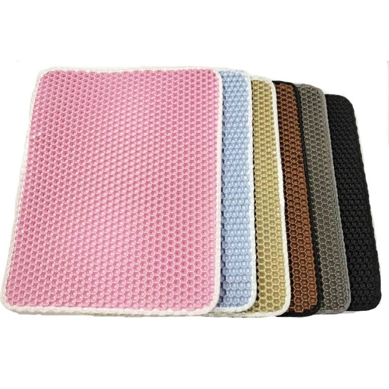 EVA Double-Layer Cat Litter Mat | Non-Slip Honeycomb Anti-Tracking Pet Mat