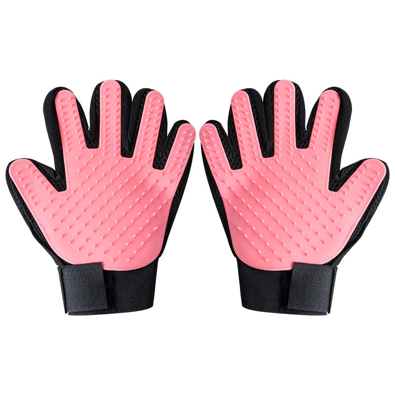 Five-Finger Pet Grooming Glove | Cat & Dog Hair Removal Massage Comb