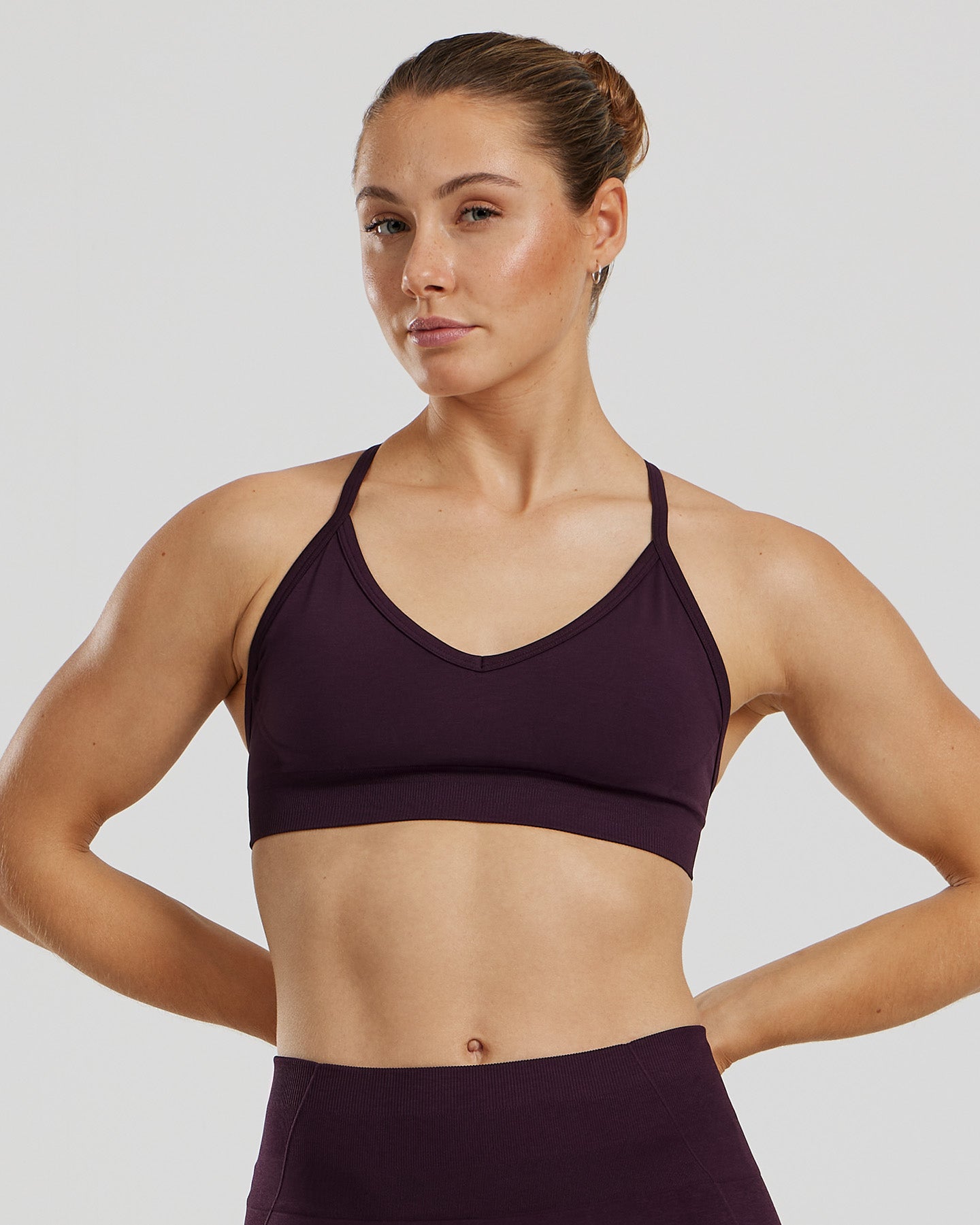 Define 2.0 Seamless Halter Neck Bra | Midnight Plum