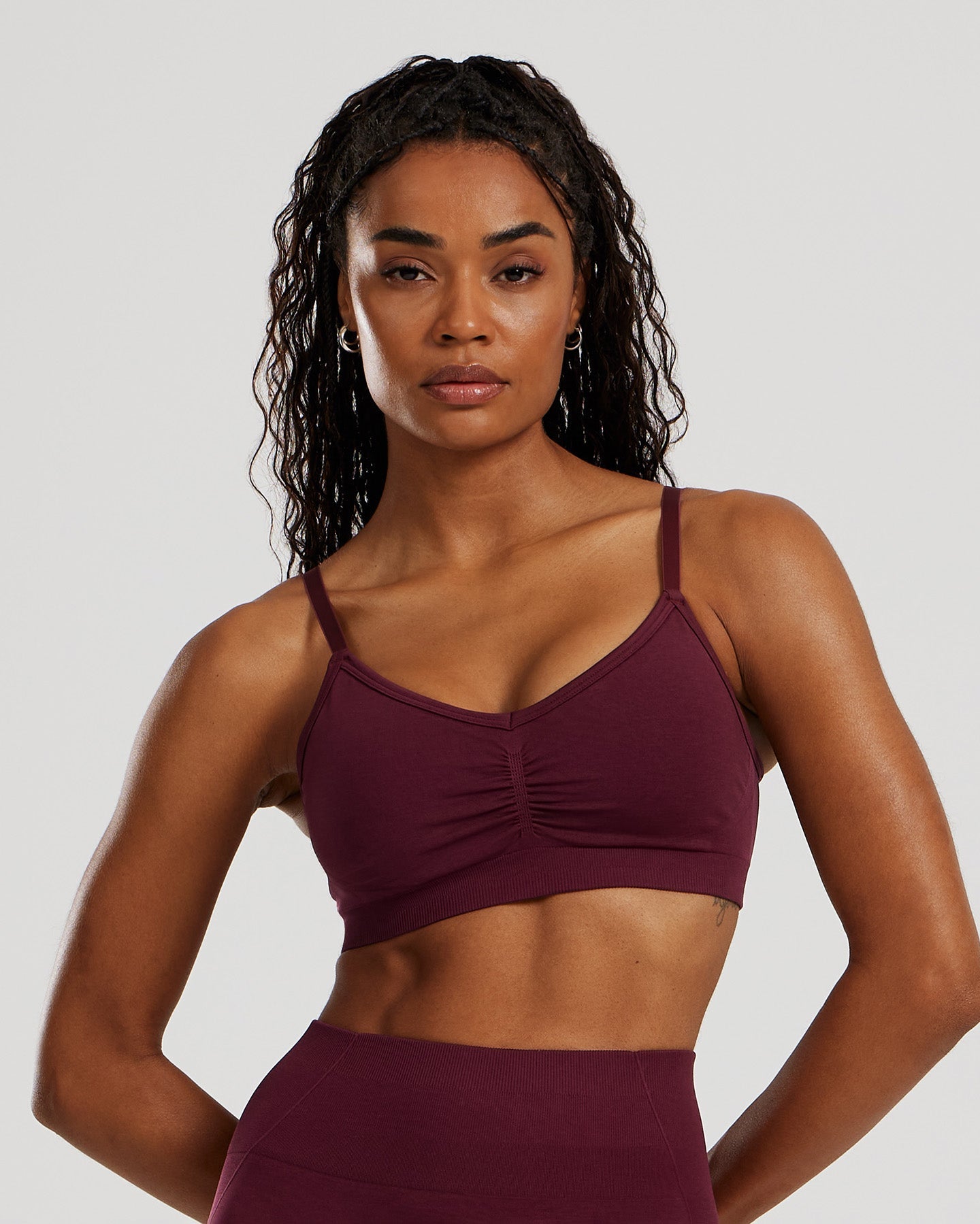 Define 2.0 Seamless Scrunch Bralette | Dark Cherry