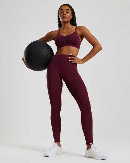 Define 2.0 Seamless Scrunch Bralette | Dark Cherry