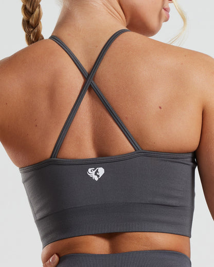 Define Seamless High Neck Bra | Graphite