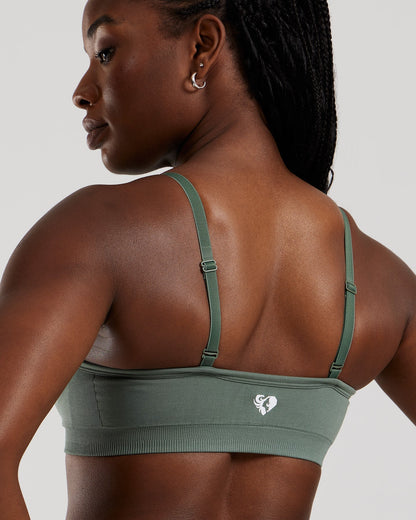 Define 2.0 Seamless Scrunch Bralette | Sage