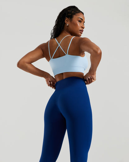 Power Seamless Sports Bra | Powder Blue