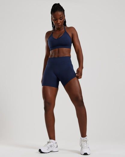 Define 2.0 Seamless Scrunch 4" Shorts | Sapphire Blue