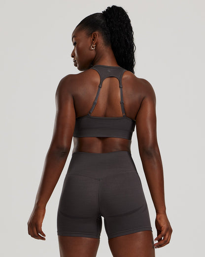 Motion Seamless Racer Back Bra | Graphite