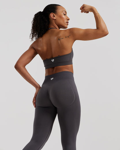 Define Seamless Halter Neck Bra | Graphite