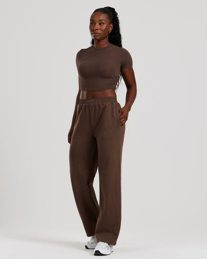 Comfort Light Straight Leg Joggers | Cocoa