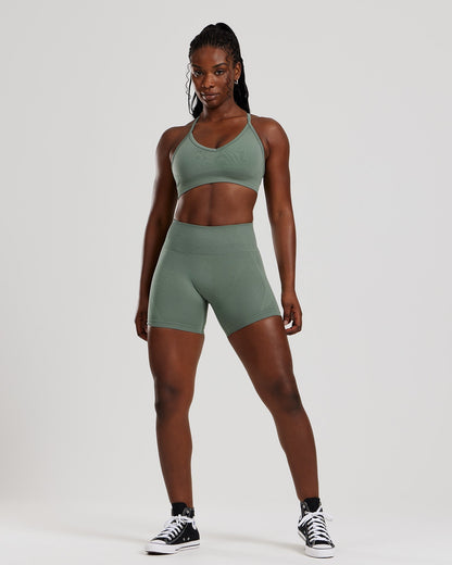 Define 2.0 Seamless Halter Neck Bra | Sage