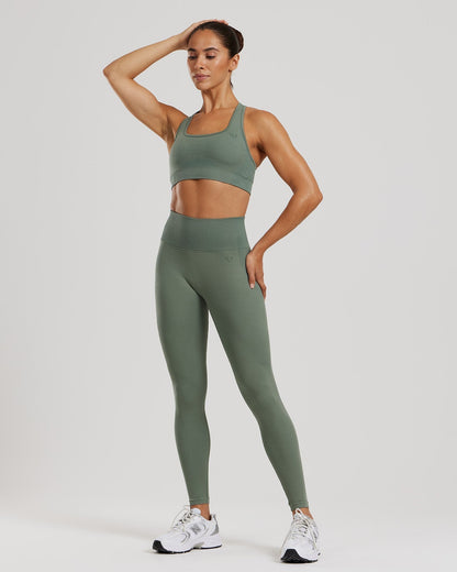 Motion Seamless Racer Back Bra | Sage