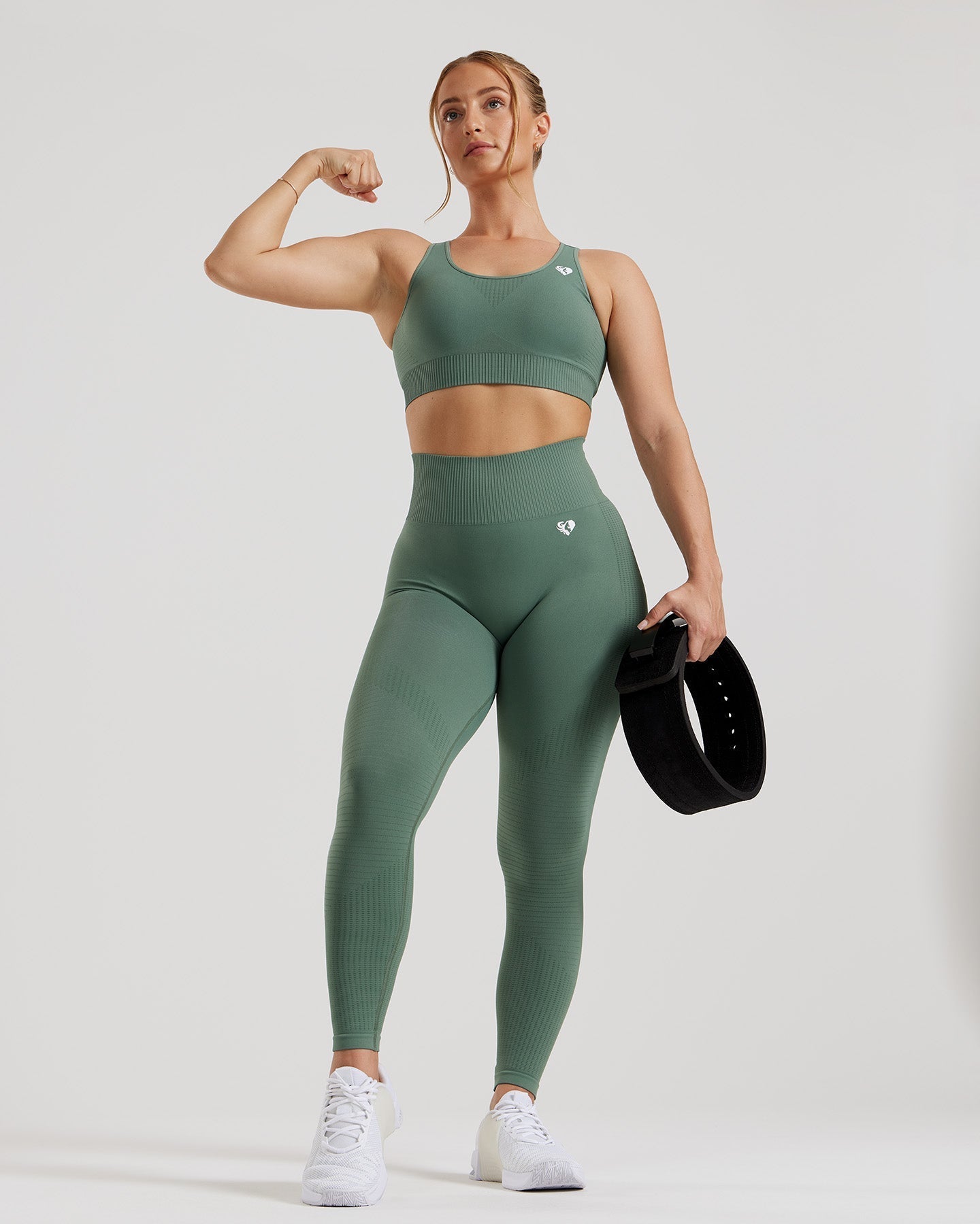 Power Seamless Sports Bra | Sage