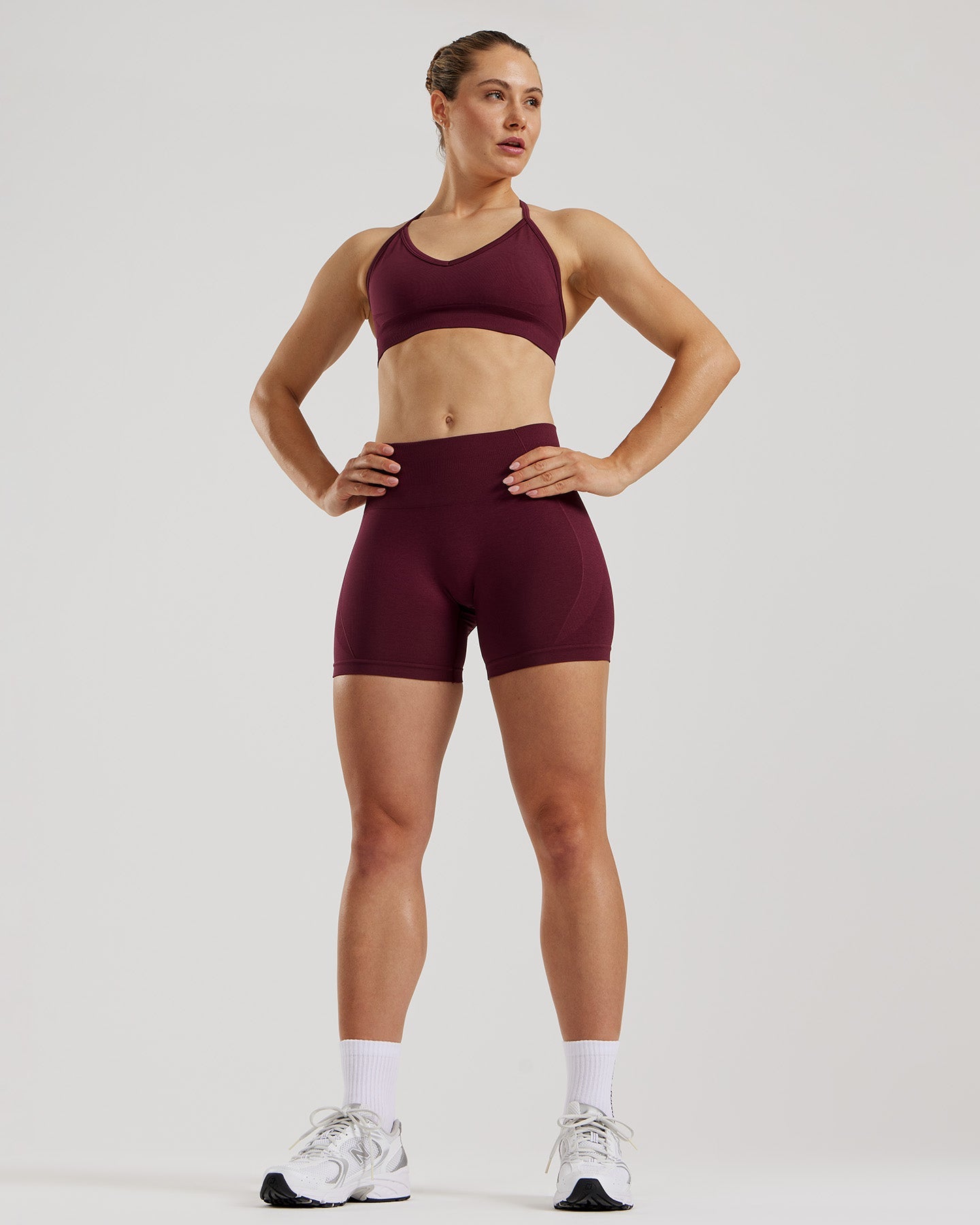 Define 2.0 Seamless Halter Neck Bra | Dark Cherry