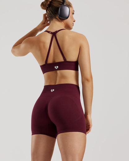 Define 2.0 Seamless Scrunch 4" Shorts | Dark Cherry