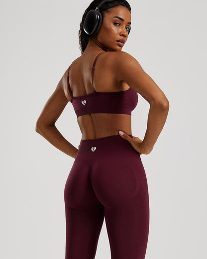 Define 2.0 Seamless Scrunch Bralette | Dark Cherry