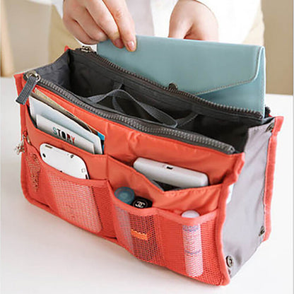 Cross-Border K-Style Multi-Functional Cosmetic Bag Double-Layer Zipper Bag Medium Bag Toiletry Bag Cosmetics Bag Factory New Arrival Batch