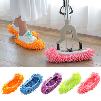 Chenille Lazy Mopping Slippers | Removable & Washable Floor Cleaning Slipper Covers