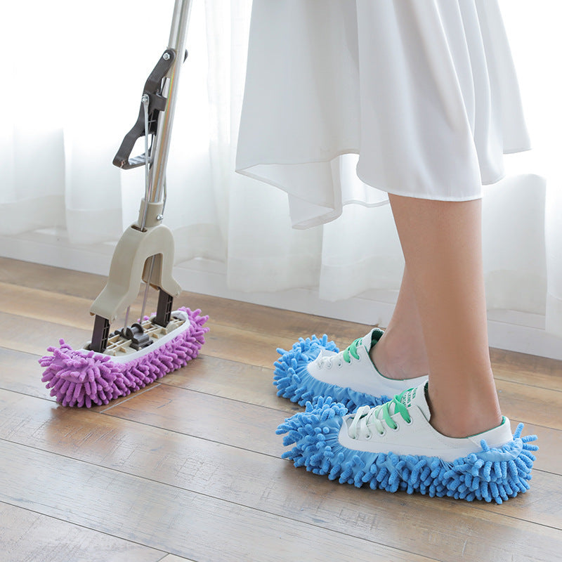 Chenille Lazy Mopping Slippers | Removable & Washable Floor Cleaning Slipper Covers