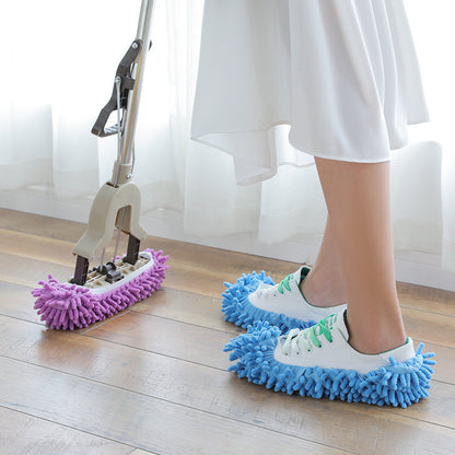 Chenille Lazy Mopping Slippers | Removable & Washable Floor Cleaning Slipper Covers