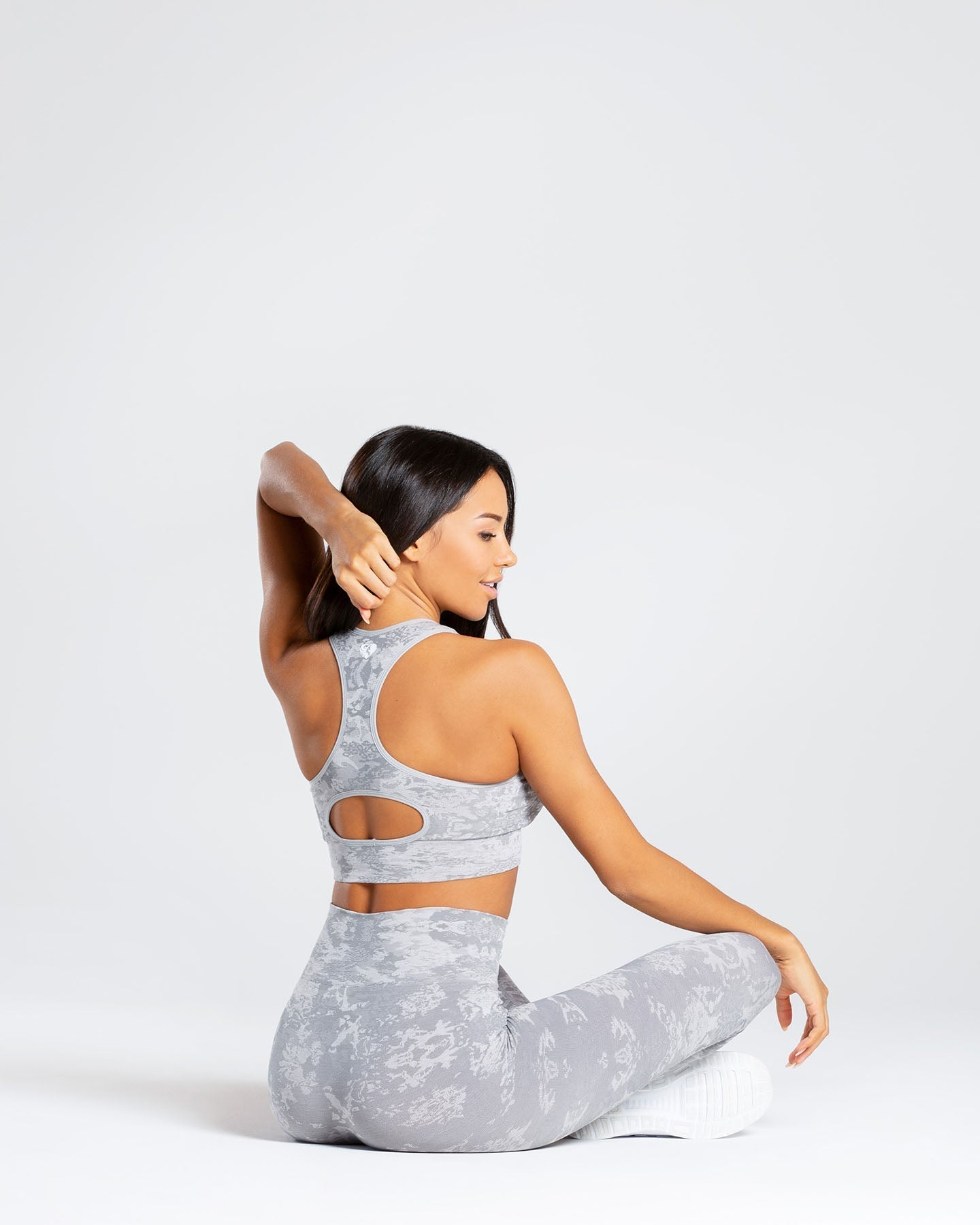 Camo Seamless Sports Bra | Grey