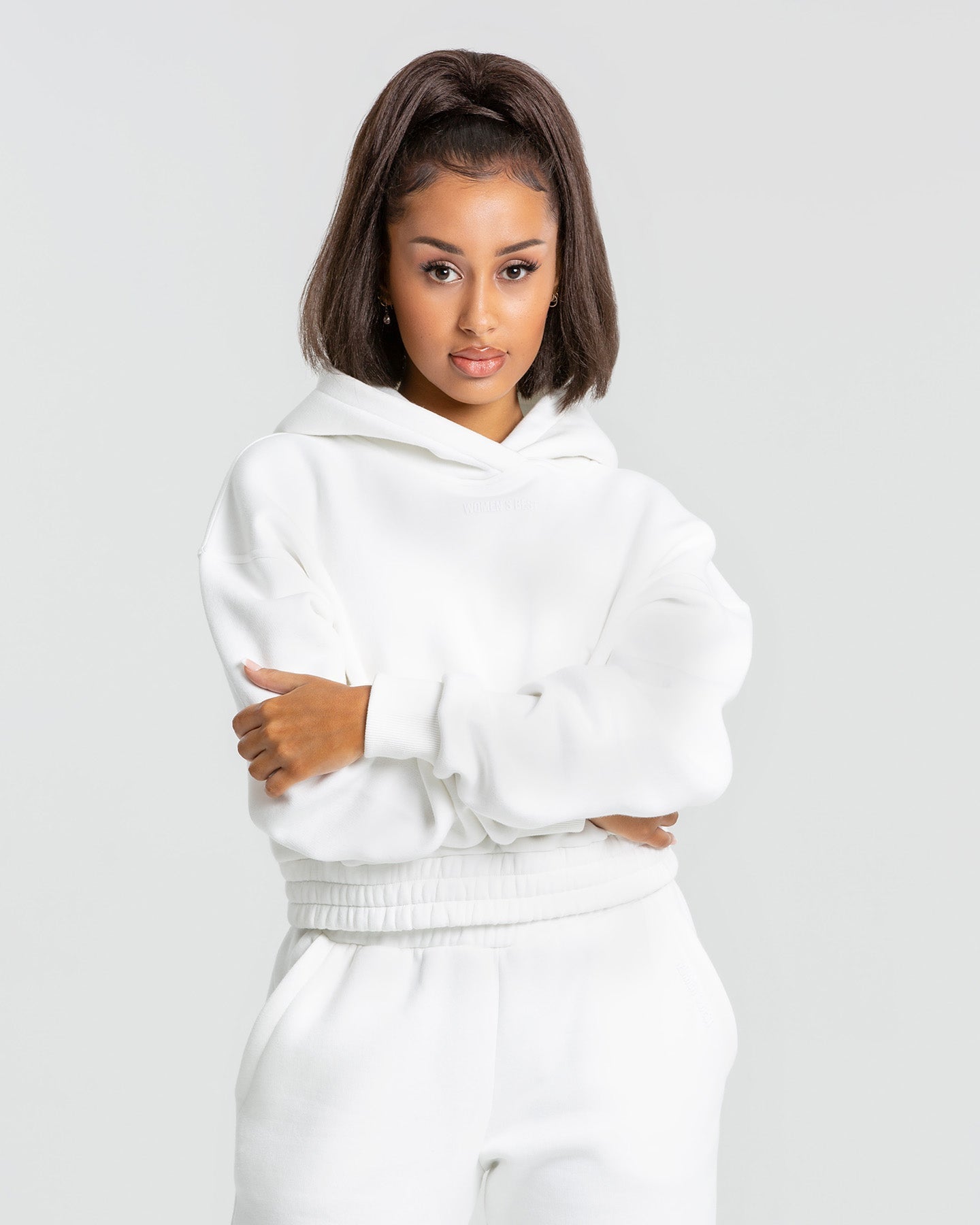 Comfort Cropped Hoodie | Pure White