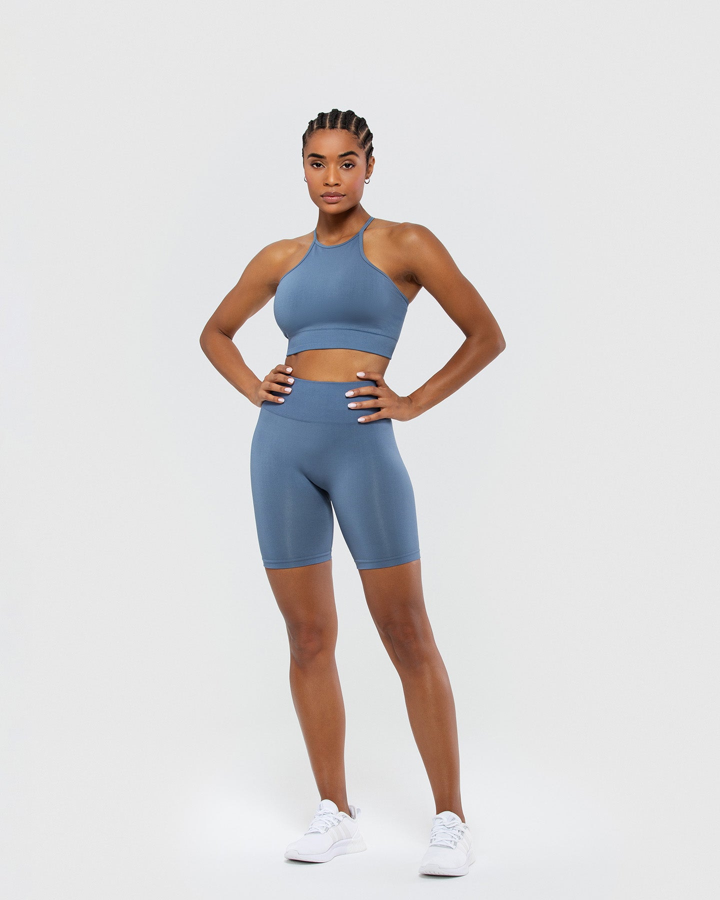 Define Scrunch Seamless Cycling Shorts | Smoke Blue