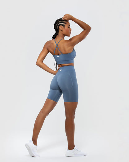 Define Scrunch Seamless Cycling Shorts | Smoke Blue