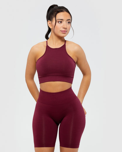 Define Seamless High Neck Bra | Dark Cherry