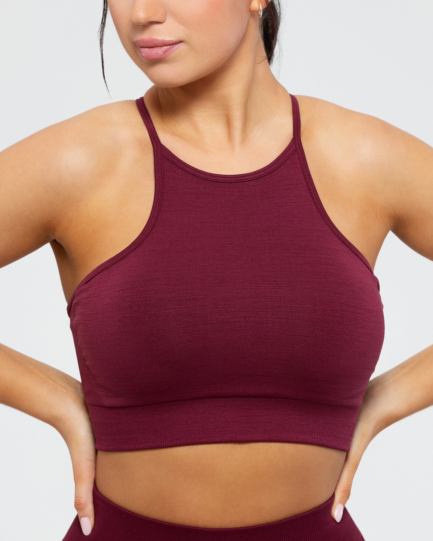 Define Seamless High Neck Bra | Dark Cherry