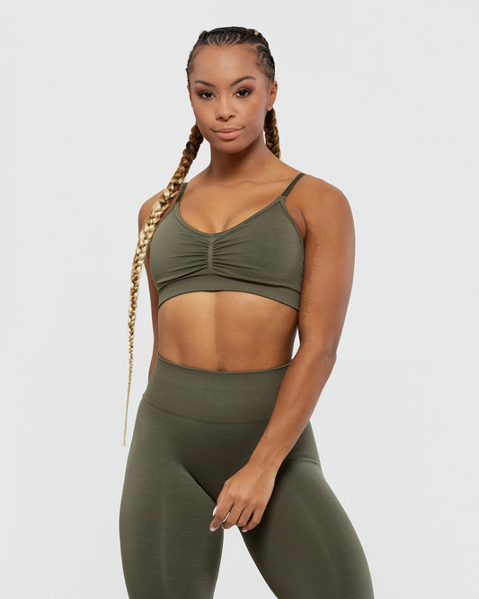 Define Scrunch Seamless Bralette | Khaki