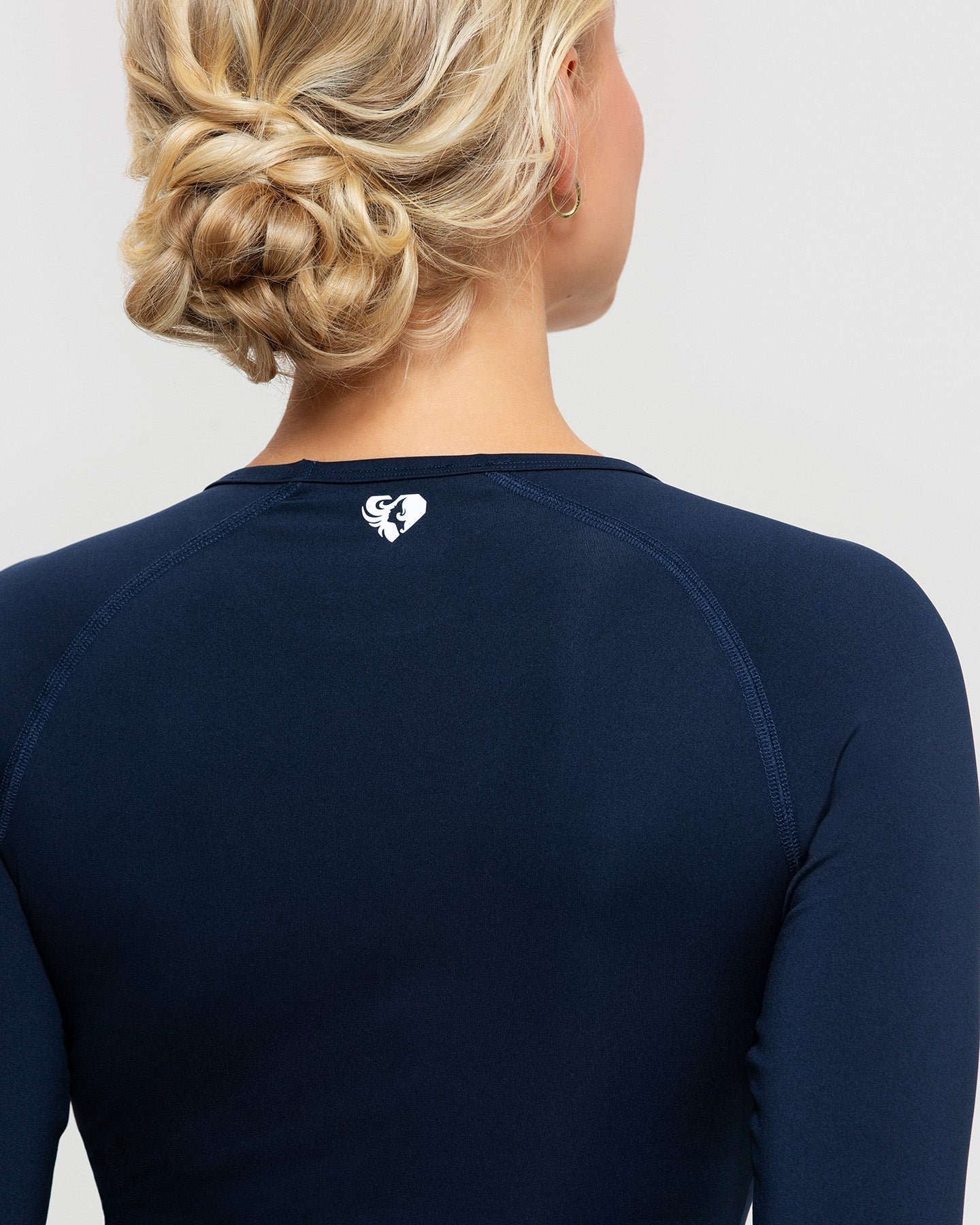 Essential Long Sleeve Crop Top | Sapphire Blue