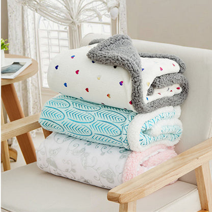 Flannel Fleece Baby Blanket Ultra Soft Plush Kids Gilding Blankets for Toddler Bed, Crib, Sofa Soft Thick Fleece Throw