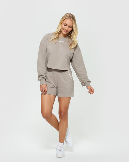 Comfort Cropped Crew Neck | Buff