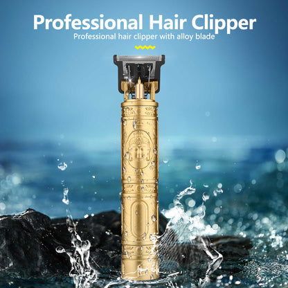 Cross-border universal hair clipper hair clipper electric razor bald head artifact oil head carving scissors hair straighter in stock