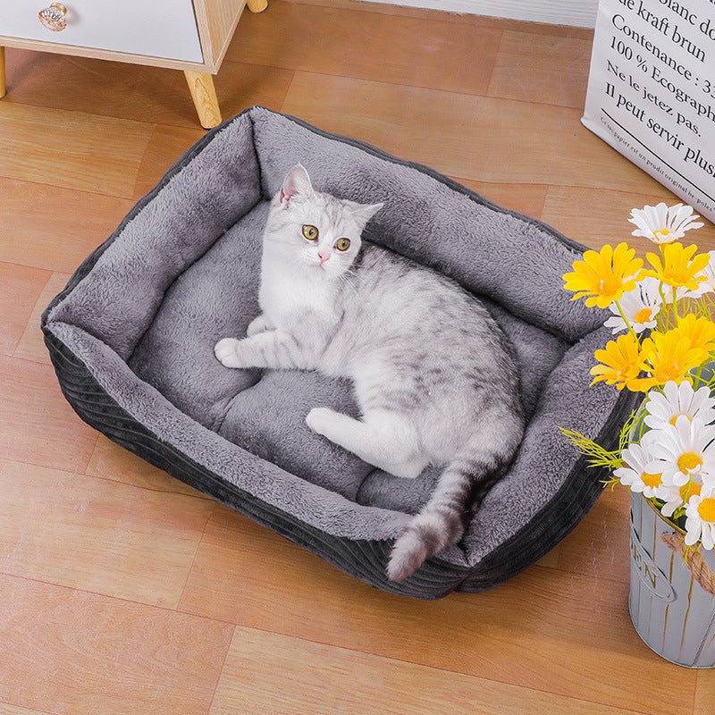 Universal Pet Kennel Bed | All-Season Cat Nest & Dog Mat for Small, Medium & Large Pets