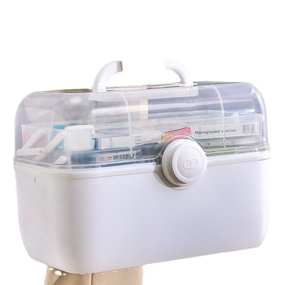 Large Capacity Medicine Storage Box | Multi-Layer Portable Medical Organizer Plastic First Aid Box
