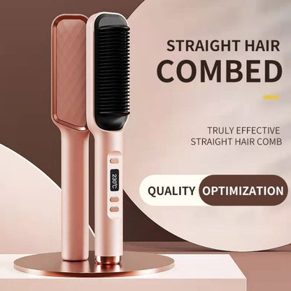 New lazy hair curler straight hair curly dual-use splint electric hair curler LCD hair straightener negative ion hair straightener
