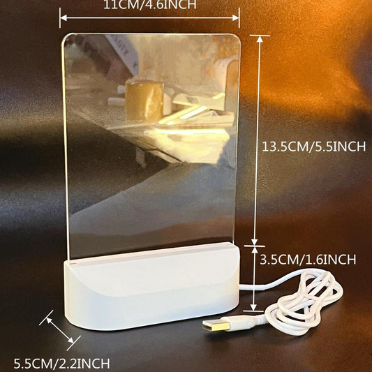 Large Acrylic LED Drawing Board | DIY Luminous Dust-Free Kids Educational Blackboard