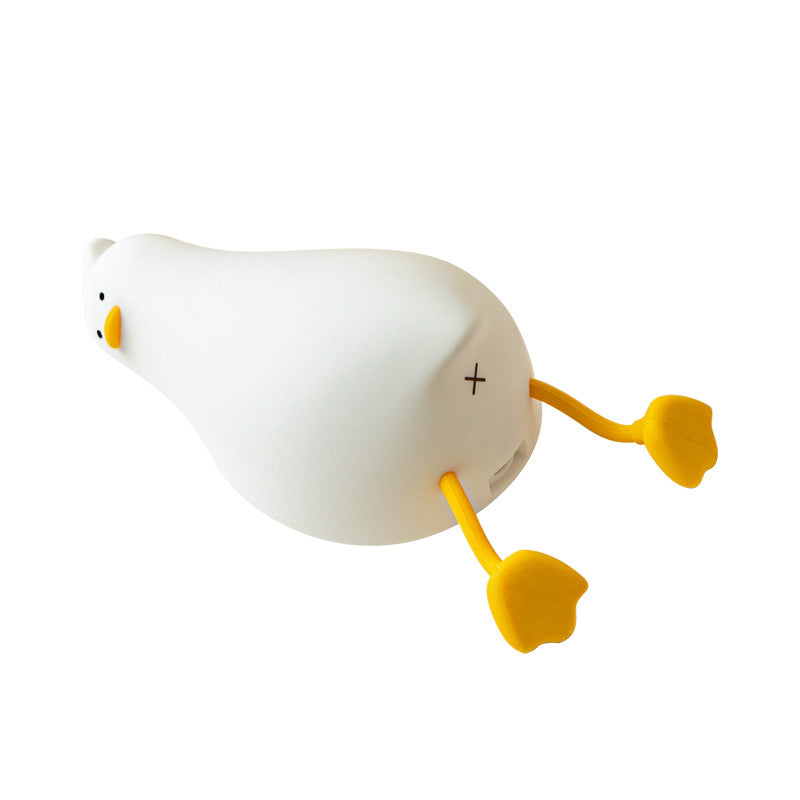 Cute Duck Silicone Night Light | USB Rechargeable Soft Bedside Sleep Lamp