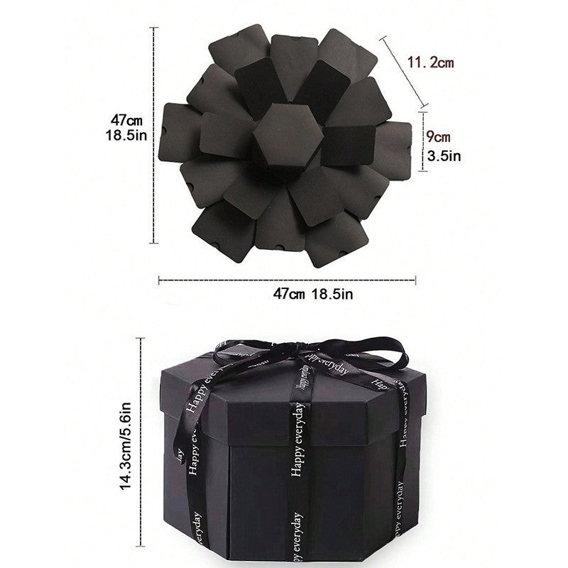 DIY Hexagonal Explosion Box | Multi-Layer Photo Album Surprise Birthday Gift