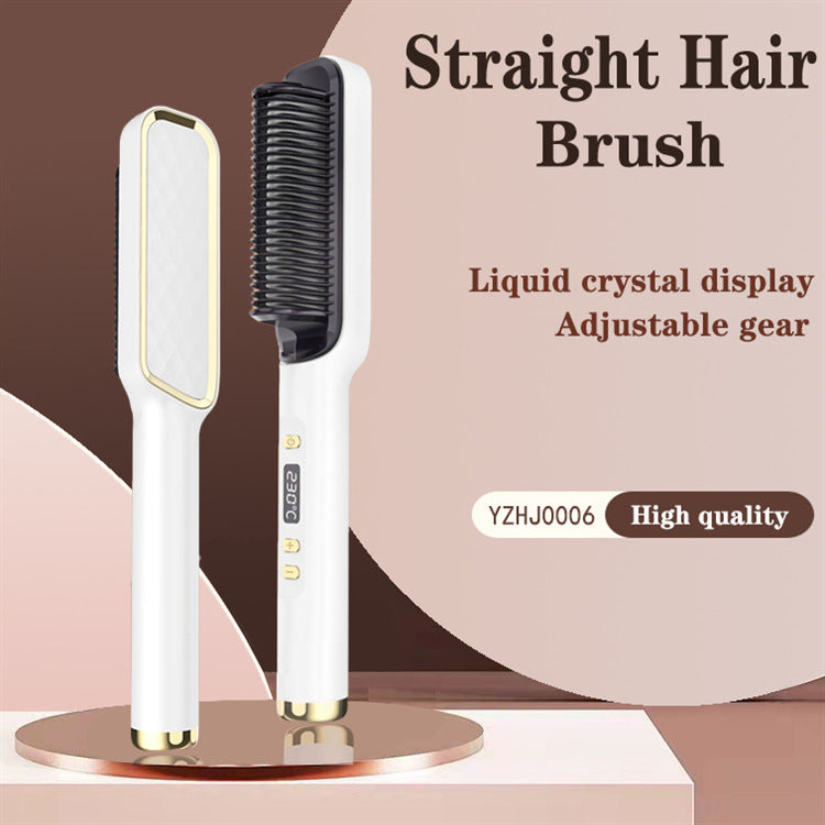 New lazy hair curler straight hair curly dual-use splint electric hair curler LCD hair straightener negative ion hair straightener