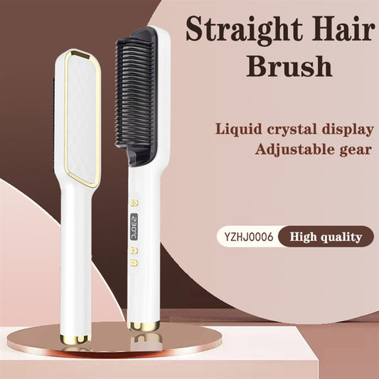 New lazy hair curler straight hair curly dual-use splint electric hair curler LCD hair straightener negative ion hair straightener