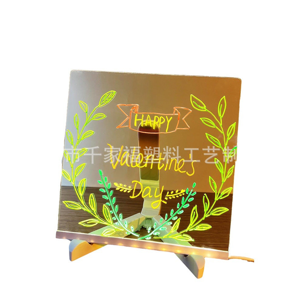 Large Acrylic LED Drawing Board | DIY Luminous Dust-Free Kids Educational Blackboard