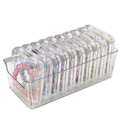Portable Jewelry Storage Box | Desktop Organizer for Earrings, Necklaces & Rings