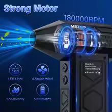 USB Rechargeable Turbo Fan | Mini Turbojet High-Speed Blower for Car & Home Use