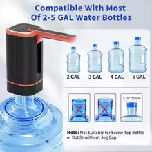 USB Rechargeable Water Bottle Pump | Portable Electric Dispenser for 2–5 Gallon Bottles