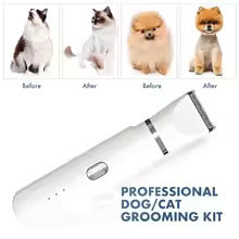 4-In-1 Pet Grooming And Care Set 4Different Blades Dog and Cat Hair Shaver Low Noise Pets Clippers Rechargeable Cordless Trimmer