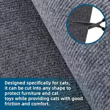 Self-Adhesive Cat Scratcher Mat | Trimmable Wall & Sofa Protector Scratch Pad