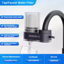 Splash-Proof Faucet Water Filter | Kitchen Tap Water Purifier with Customized Filtration