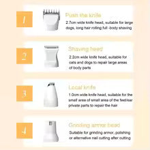 4-In-1 Pet Grooming And Care Set 4Different Blades Dog and Cat Hair Shaver Low Noise Pets Clippers Rechargeable Cordless Trimmer
